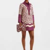 Short Artemis DressFans Placée Purple in Faille