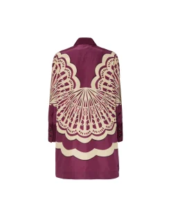 Short Artemis DressFans Placée Purple in Faille