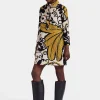 Short Artemis DressMarea Black & White in Cady Wool