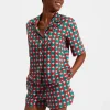 Short PajamaMezzaluna Pink in Cotton Voile