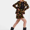 Short SkirtBotticelli Black in Cotton Velvet