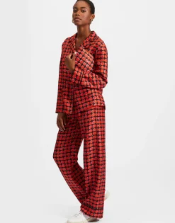 Silk PajamaBlack Cherries in Twill Silk