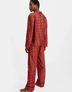Silk PajamaBlack Cherries in Twill Silk