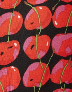 Silk PajamaBlack Cherries in Twill Silk