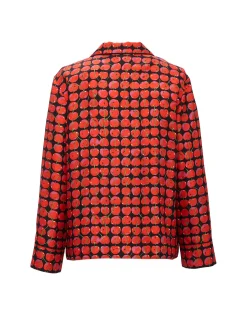 Silk PajamaBlack Cherries in Twill Silk