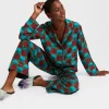 Silk PajamaSfere Grandi Verde in Twill Silk