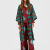 Silk RobeSfere Grandi Verde in Twill Silk