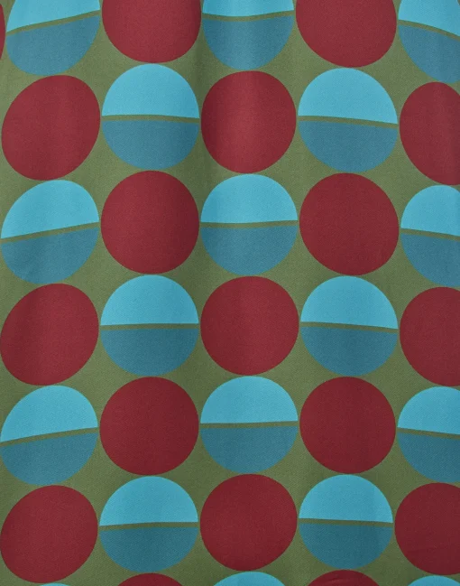 Silk RobeSfere Grandi Verde in Twill Silk