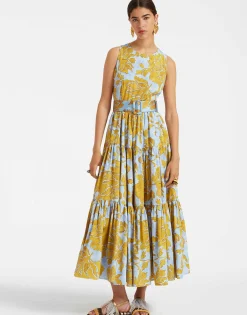 Sleeveless Big DressTangle Light Blue in Summer Poplin