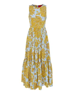 Sleeveless Big DressTangle Light Blue in Summer Poplin