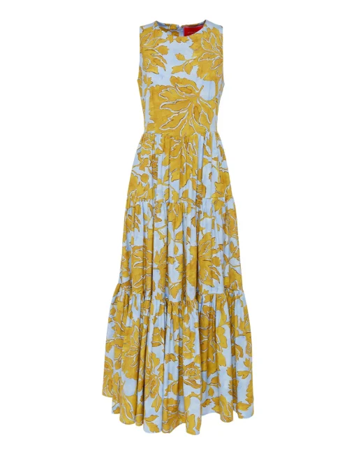 Sleeveless Big DressTangle Light Blue in Summer Poplin