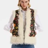 Sleeveless Folk JacketBotticelli Black in Compact Jersey