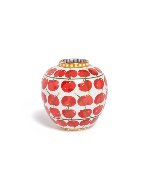 Small Bubble VaseCherries Ivory in Porcelain