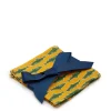 Small Napkins Set Of 4Como Fish Yellow Small in Linen