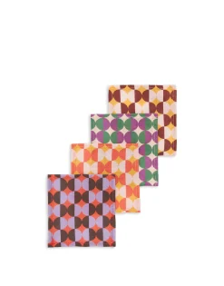 Small Napkins Set Of 4Mezzaluna Mix in Linen