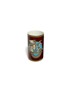 Small Pillar VaseThe Mermaid Bordeaux in Porcelain