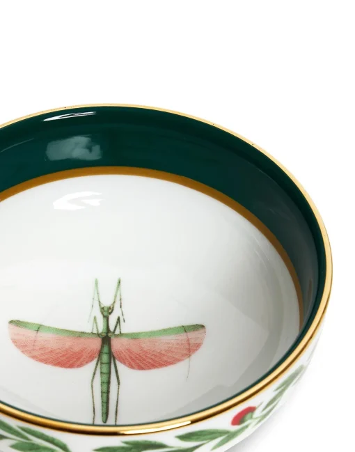 Snack Bowl Set Of 2Libellula Green in Porcelain