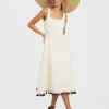 Sophia Dress EmbroideredCreamy in Jacquard