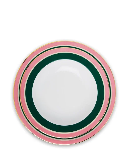 Soup & Dinner Plate Set of 4Rainbow Mix in Porcelain