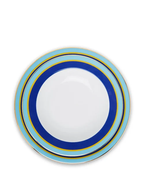 Soup & Dinner Plate Set of 4Rainbow Mix in Porcelain