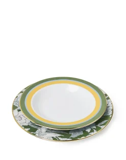Soup And Dinner Plates SetRoman Holiday Avorio in Porcelain