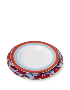Soup And Dinner Plates SetRoman Holiday Vino in Porcelain