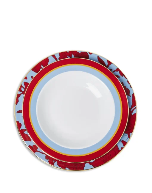 Soup And Dinner Plates SetRoman Holiday Vino in Porcelain