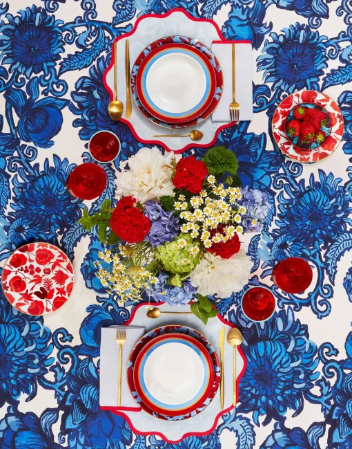 Soup And Dinner Plates SetRoman Holiday Vino in Porcelain