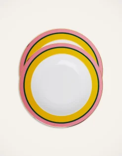 Soup Plates Set Of 2Rainbow Yellow in Porcelain