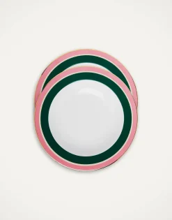 Soup Plates Set Of 2Rainbow Forest Green in Porcelain