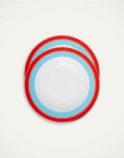 Soup Plates Set Of 2Rainbow Azure in Porcelain