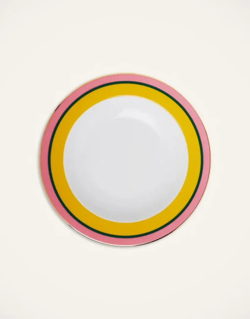 Soup Plates Set Of 2Rainbow Yellow in Porcelain
