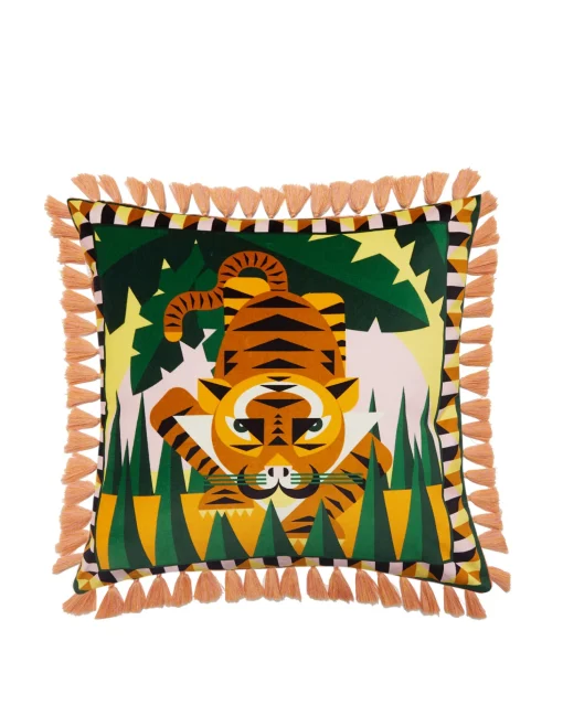 Spirit Animal CushionTiger in Cotton Velvet
