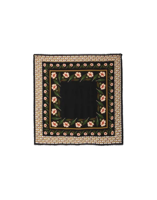 Square ScarfMayfair Black in Modal Silk