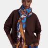 Square ScarfPalazzo Light Blue in Modal Silk