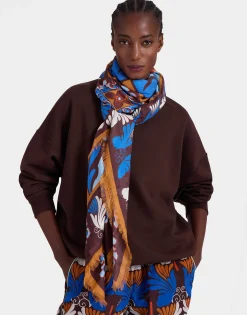 Square ScarfPalazzo Light Blue in Modal Silk