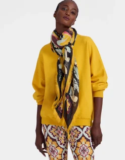Square ScarfPalazzo Yellow in Modal Silk