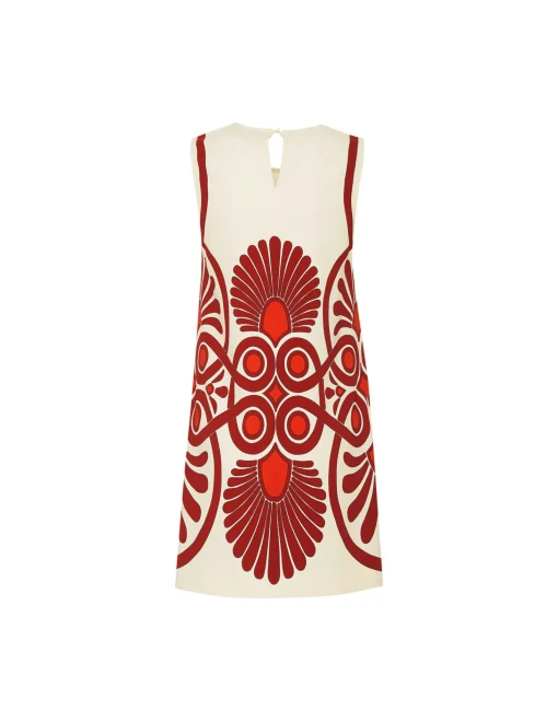 Stretch TunicMedallion Placée Cream in Envers Satin