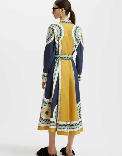 Sundowner DressMudejar Placée Blue in Cotton Poplin