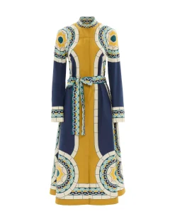 Sundowner DressMudejar Placée Blue in Cotton Poplin