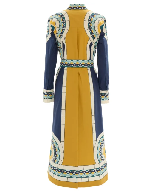 Sundowner DressMudejar Placée Blue in Cotton Poplin