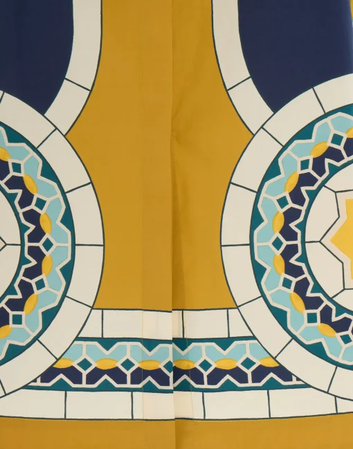 Sundowner DressMudejar Placée Blue in Cotton Poplin