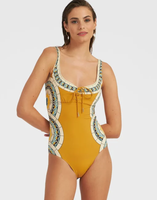 Sunset Suit SleevelessMudejar Placée Marigold in Supreme Lycra