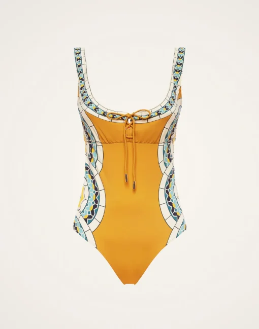 Sunset Suit SleevelessMudejar Placée Marigold in Supreme Lycra