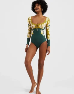 Sunset SuitJasmine Blu Placée in Lycra