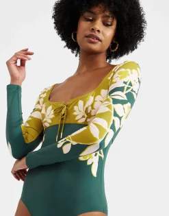Sunset SuitJasmine Blu Placée in Lycra