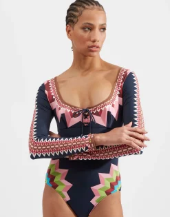 Sunset SuitSunset Navy Placée in Lycra