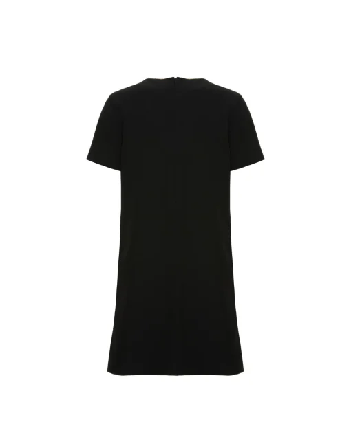 Super Mini Swing DressSolid Black in Techno Cady