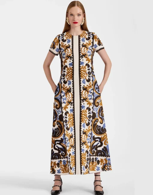 Super Swing DressCorsini Cream in Jacquard