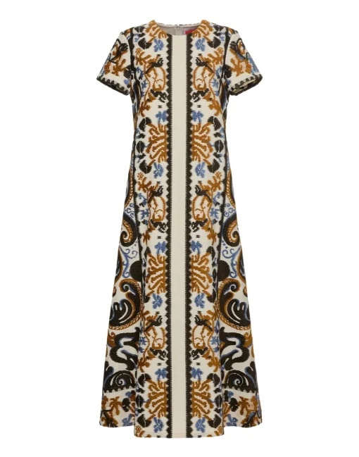 Super Swing DressCorsini Cream in Jacquard